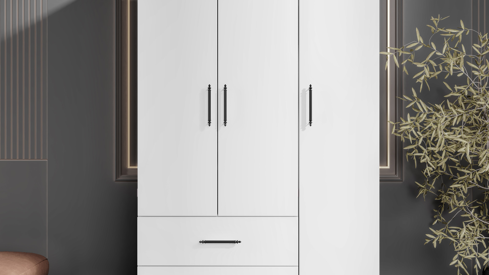 ASRASAN EKONOMİK 3 KAPILI BEYAZ DOLAP 