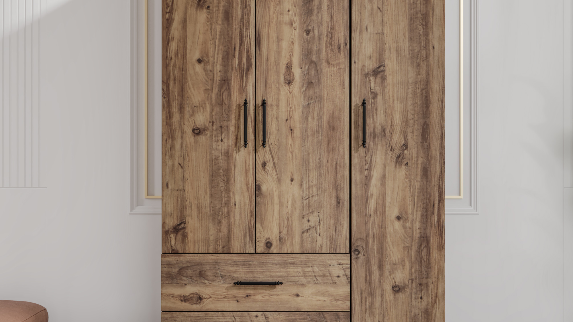 ASRASAN EKONOMİK 3 KAPILI ATLANTİK ÇAM DOLAP 