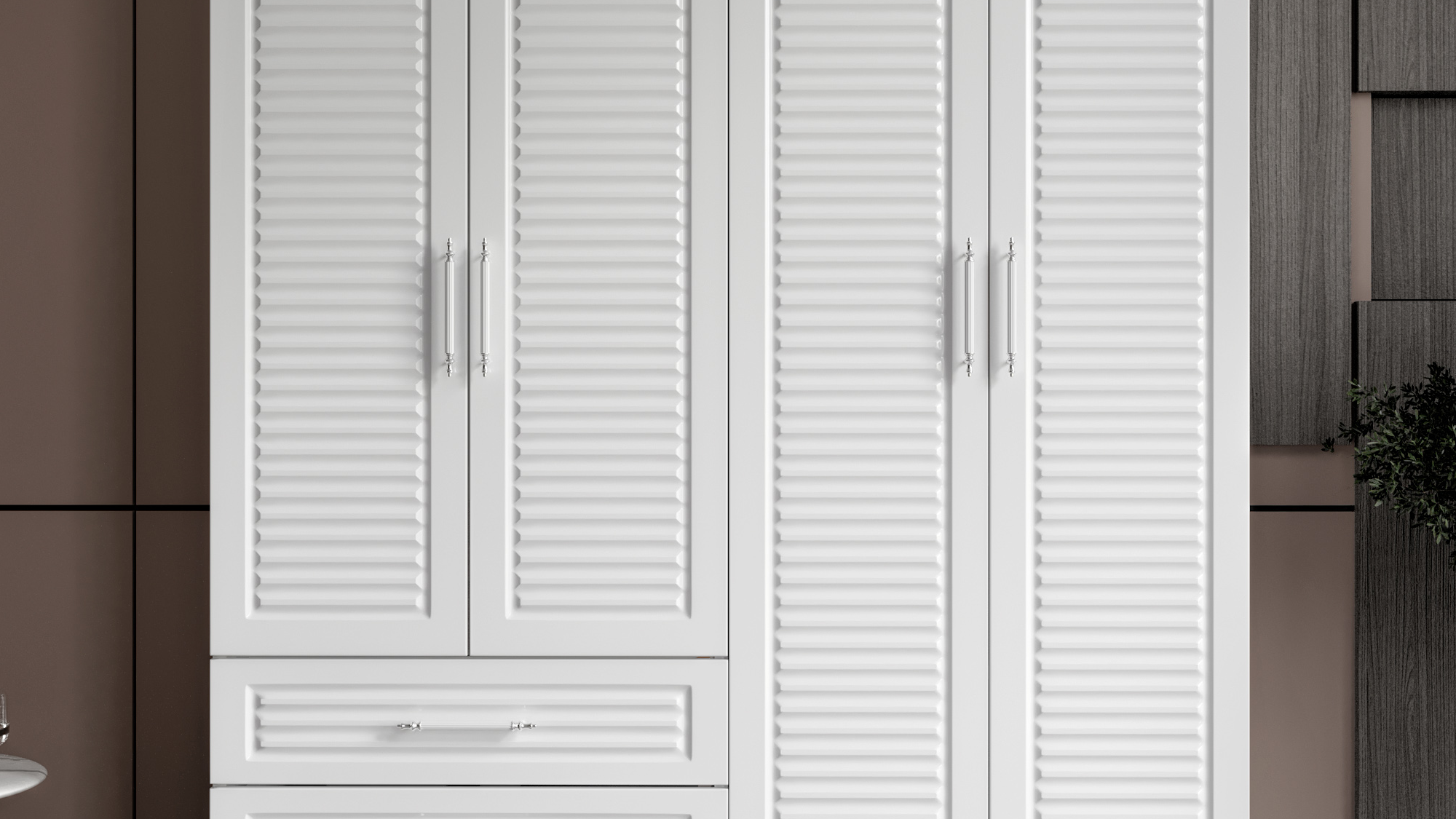 ASRASAN XL PANJURLU 4 KAPILI DOLAP 