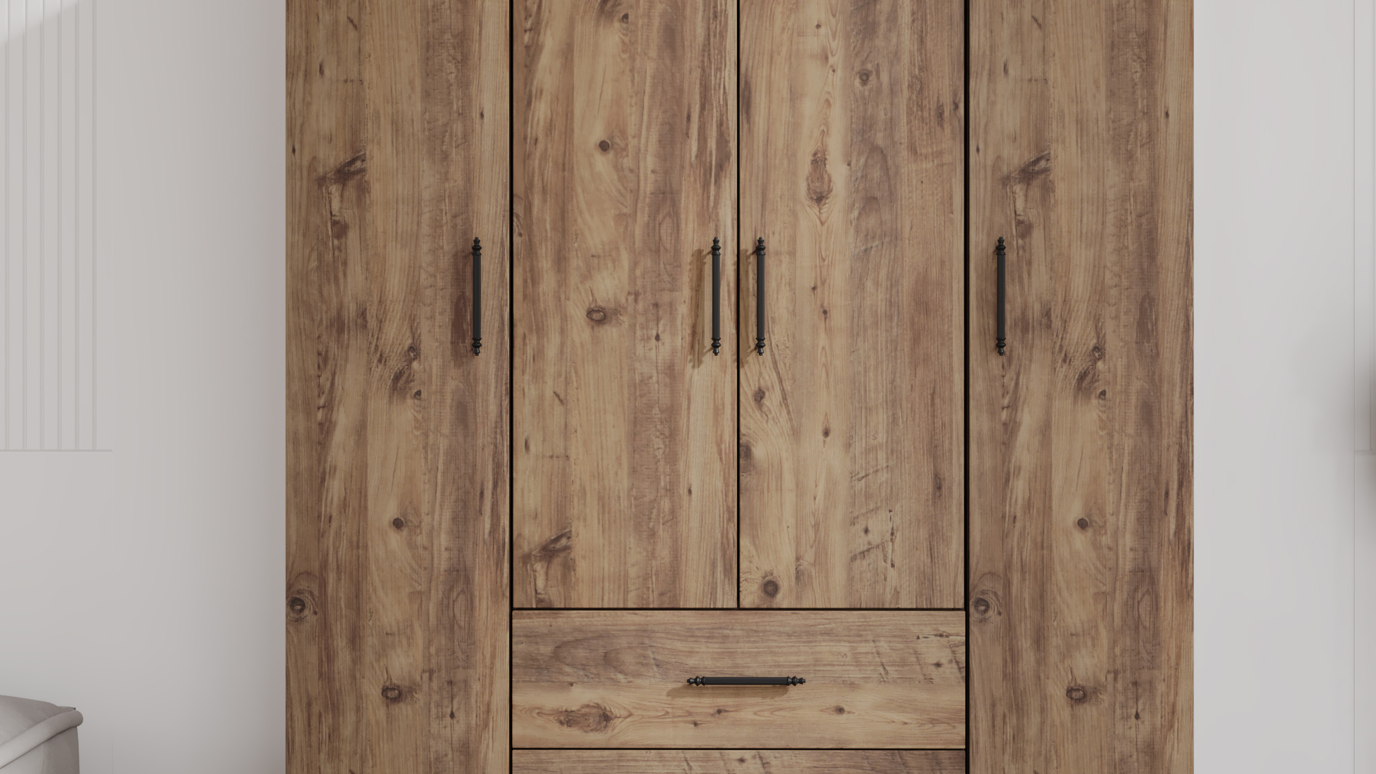 ASRASAN EKONOMİK 4 KAPILI ATLANTİK ÇAM DOLAP